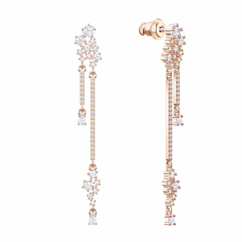 Boucles d'oreilles Swarovski Penelope Cruz Moonsun en cristaux Swarovski et métal doré rose