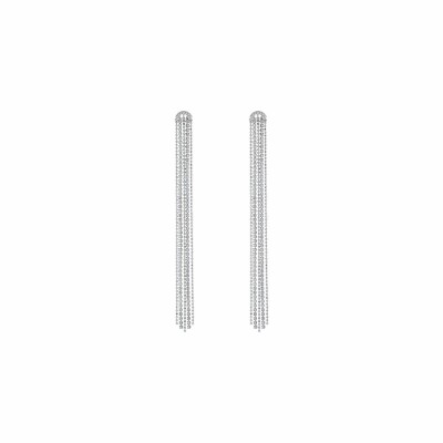 Boucles d'oreilles Swarovski Tassell Fit en métal rhodié et cristaux Swarovski