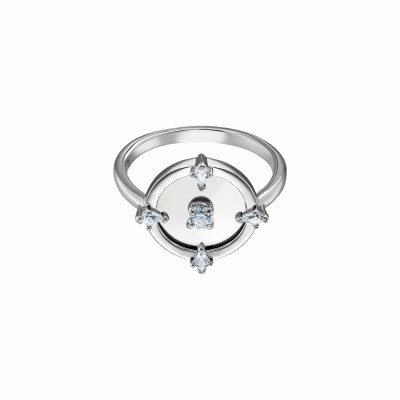 Bague Swarovski North en métal rhodié et cristaux Swarovski