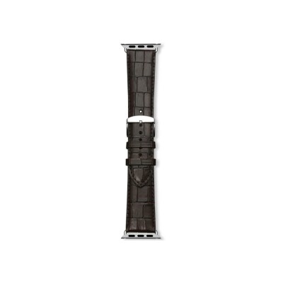 Bracelet montre Rochet Charleston XL en cuir grain alligator satiné vison - 18mm
