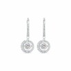 Boucles d'oreilles Swarovski Sparkling Dance en métal rhodié et cristaux Swarovski