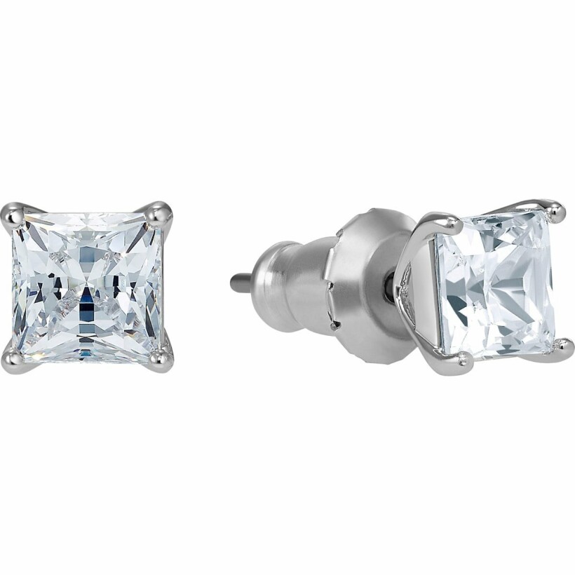 Boucles d'oreilles Swarovski Attract en métal rhodié et cristaux Swarovski