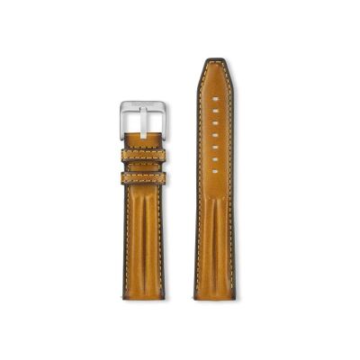 Bracelet montre Rochet Rialto en cuir miel - 20mm