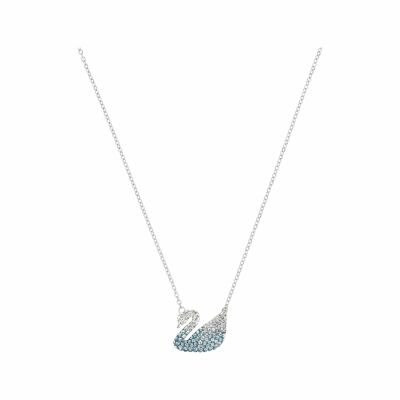 Pendentif Swarovski Iconic Swan en métal rhodié et cristaux Swarovski