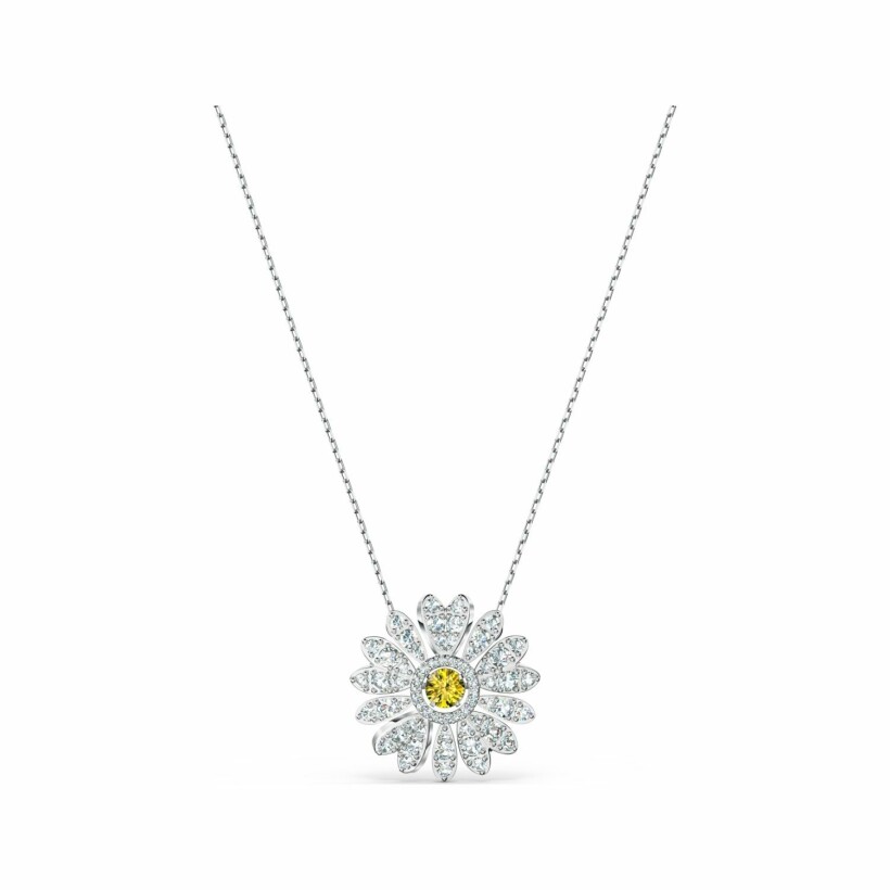 Pendentif Eternal Flower en métal et cristaux Swarovski jaunes