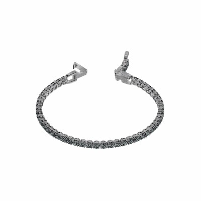 Bracelet Swarovski Tennis Deluxe en métal plaqué rhuténium et cristaux Swarovski