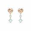 Boucles d'oreilles Swarovski Lifelong Heart en métal doré rose et cristaux Swarovski