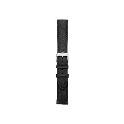 Bracelet montre Rochet Oregon en cuir grain mat noir - 18mm