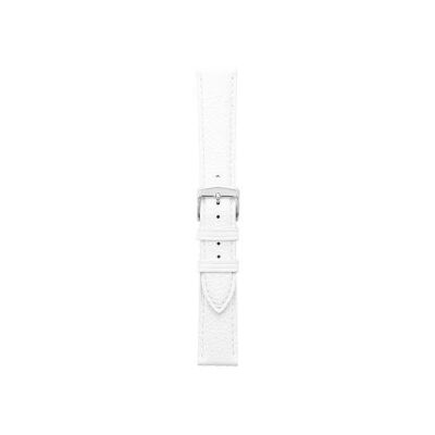 Bracelet montre Rochet Oregon en cuir grain mat blanc - 18mm