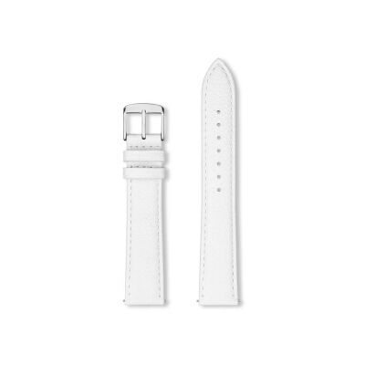 Bracelet montre Rochet Oregon en cuir grain mat blanc - 18mm
