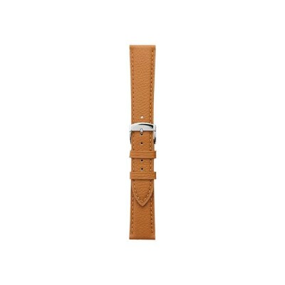 Bracelet montre Rochet Oregon en cuir grain mat cognac - 18mm