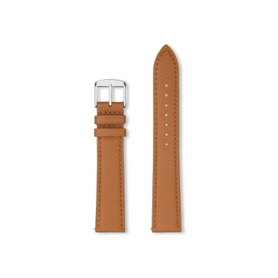 Bracelet montre Rochet Oregon en cuir grain mat cognac - 18mm