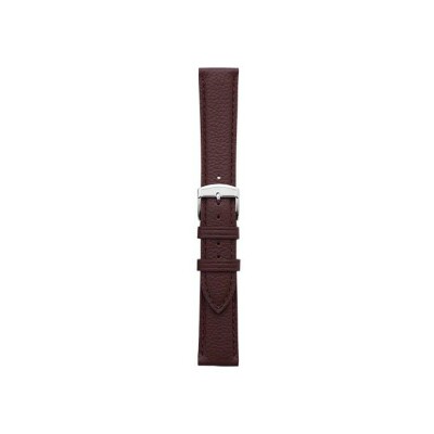Bracelet montre Rochet Oregon en cuir grain mat bordeaux - 18mm