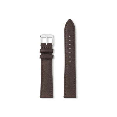 Bracelet montre Rochet Oregon en cuir grain mat bordeaux - 18mm