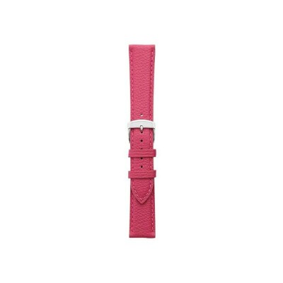 Bracelet montre Rochet Oregon en cuir grain mat framboise - 14mm