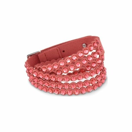 Bracelet Swarovski Power Collection Rouge en textile et cristaux Swarovski