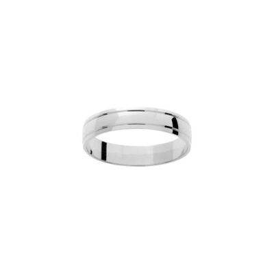 Alliance en or blanc, 4mm