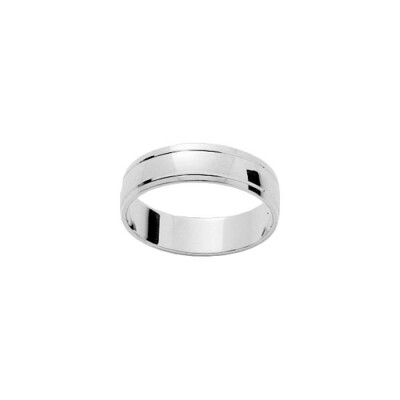 Alliance en or blanc, 5mm