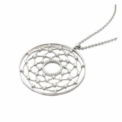 Collier Ph. Tisseront en or blanc et diamants taille brillant