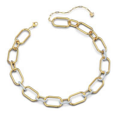 Collier Swarovski Time en métal doré et cristaux Swarovski blancs