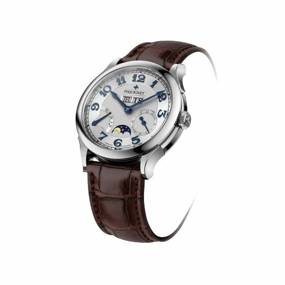 Pequignet Paris Royal Steel silver dial watch