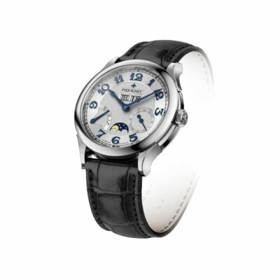 Montre Pequignet Paris royal Acier cadran argenté