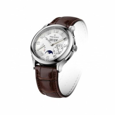 Montre Pequignet Paris Royal Acier cadran argenté