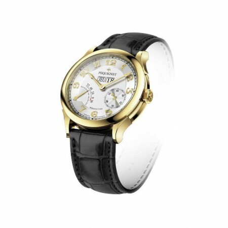 Montre Pequignet Paris royal Or jaune cadran argenté