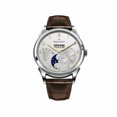 Montre Pequignet Royale Grand Sport Acier cadran argenté