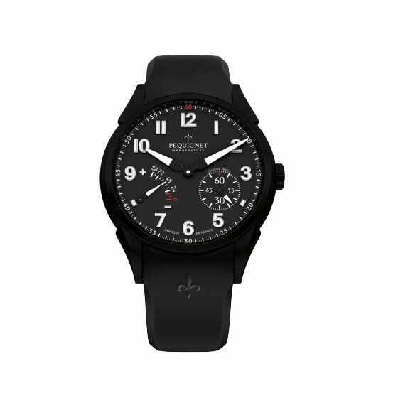 Pequignet Royale Titane titanium black dial watch