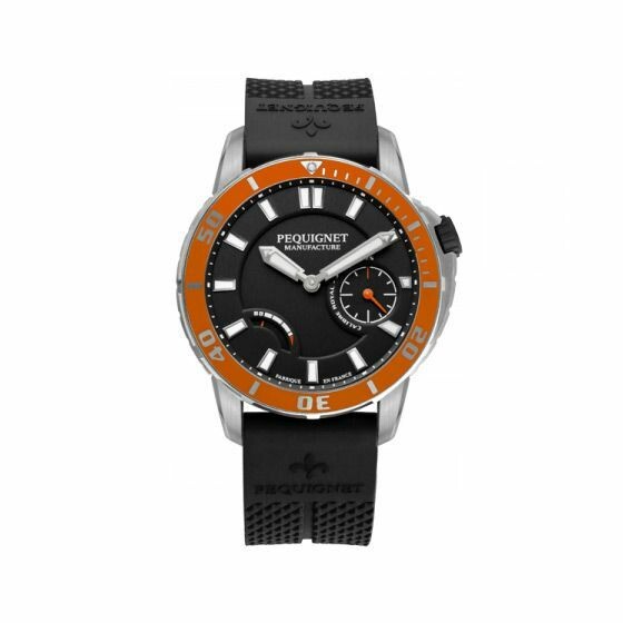 Pequignet Royale 300 Steel black dial watch