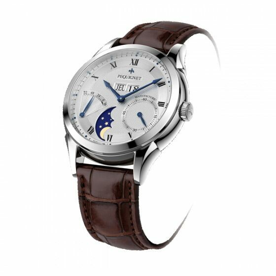 Pequignet Rue Royale Steel silver dial watch