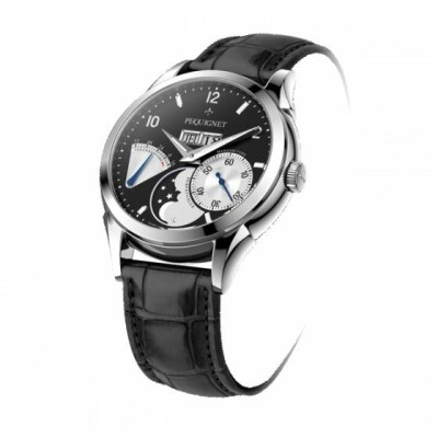 Montre Pequignet Rue royale Acier cadran noir