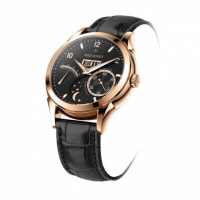 Montre Pequignet Rue Royale Or rose cadran noir