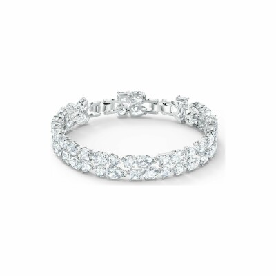 Bracelet Swarovski Tennis Deluxe Mixed en métal rhodié et cristaux Swarovski