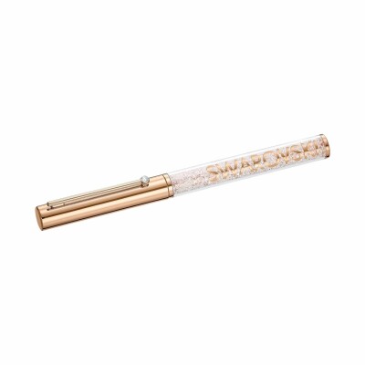 Stylo à bille Swarovski Crystalline Gloss métal doré rose