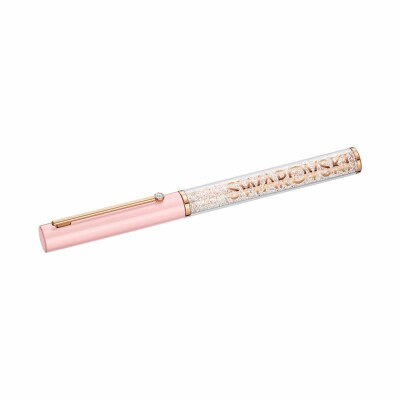 Stylo à bille Swarovski Crystalline Gloss Rose métal doré rose