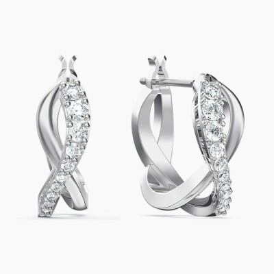Parure Swarovski Twist en métal rhodié et cristaux swarovski