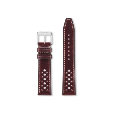 Bracelet montre Rochet Monza en cuir pull-up ibiza bordeaux - 20mm