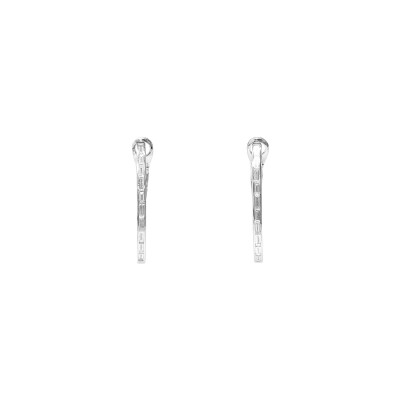 Boucles d'oreilles Isabelle Barrier en or blanc et diamants naturels