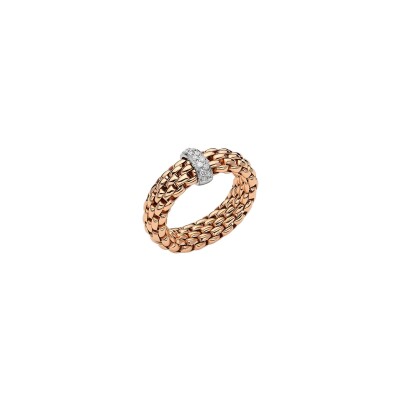 FOPE VENDÔME Flex'it ring in rose gold with diamonds, size M