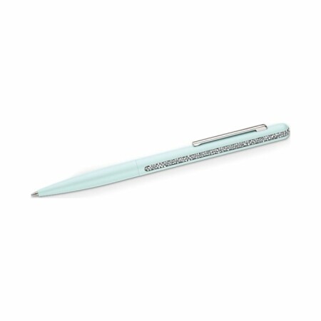 Stylo à bille Swarovski Crystal Shimmer vert clair en métal argenté et cristaux Swarovski