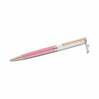 Stylo à bille Swarovski Crystal Shimmer rose en métal doré rose et cristaux Swarovski