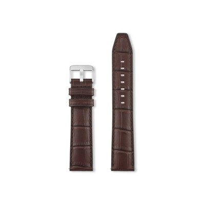 Bracelet montre Rochet Indiana en cuir grain alligator mat vison - 20mm