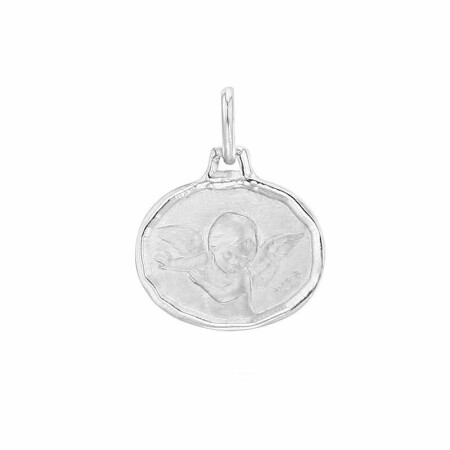 Médaille de baptême Augis en or blanc Ange