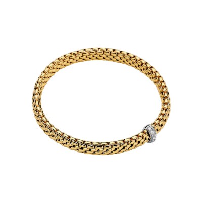 FOPE VENDÔME Flex'it armband in geelgoud met diamanten, maat M