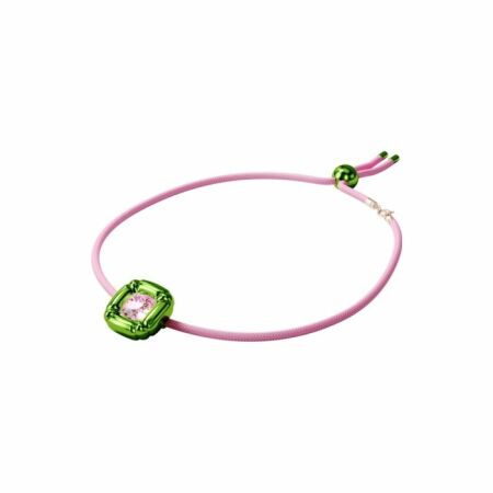 Collier Swarovski Collection I Dulcis vert sur cordon et cristaux Swarovski