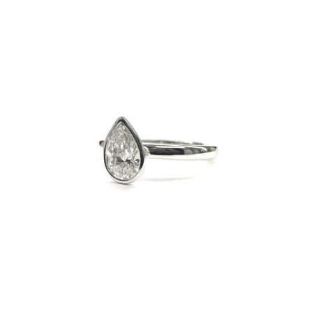 Solitaire Isabelle Barrier en or blanc et diamant de 0.54ct, taille 52