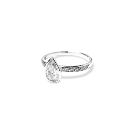 Bague Isabelle Barrier en or blanc et diamants, taille 52