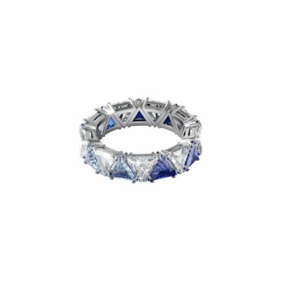 Bague Swarovski Collection I Cocktail Millena bleu en cristaux Swarovski, taille 52